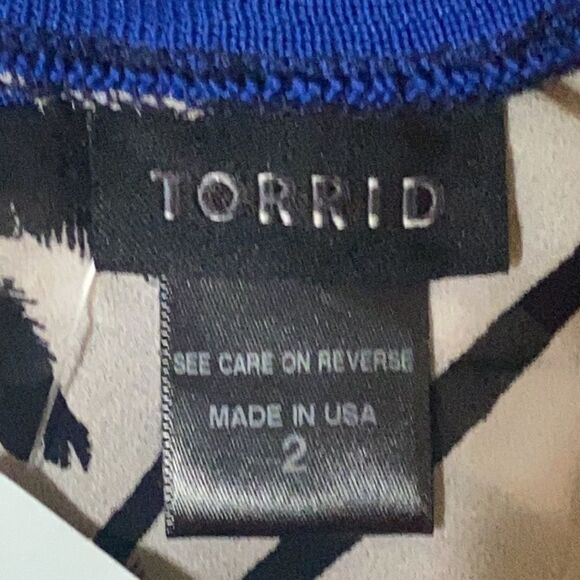 𝅺women’s Torrid Georgette sheer tank top palm trees chiffon summer Size 2x - Picture 4 of 6